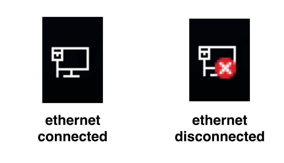Ethernet connected or not