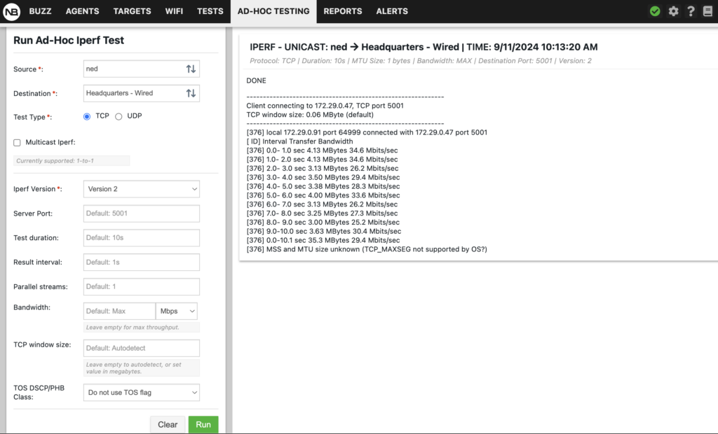 Troubleshooting VPN slowness with iperf