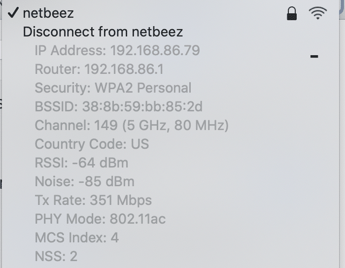 WiFi connection SSID