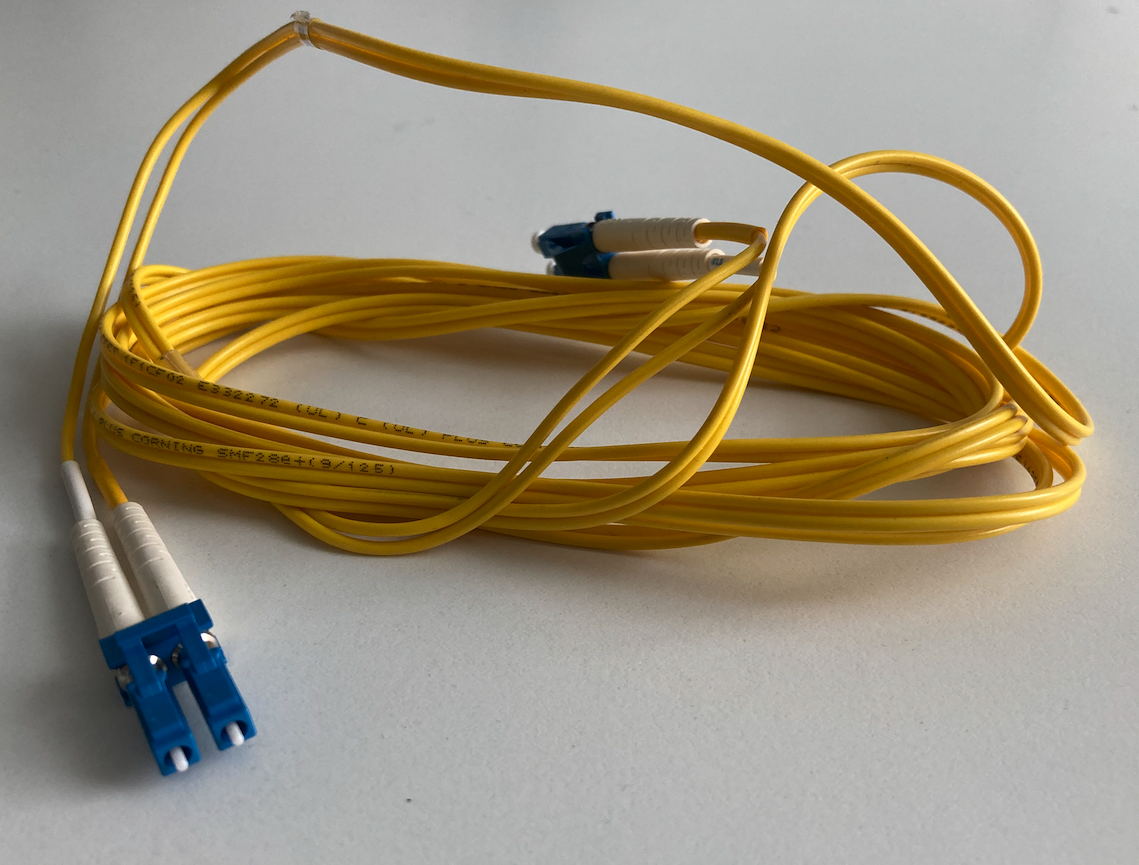 The single-mode fiber is another common network wiring option