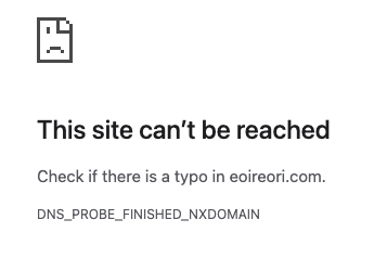 DNS error